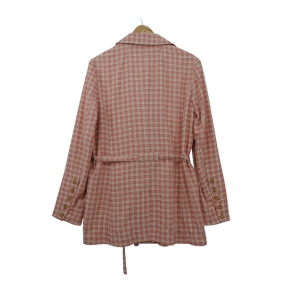 NWT Free People Pink & White Oversized Coat Size S - Picture 10 of 12